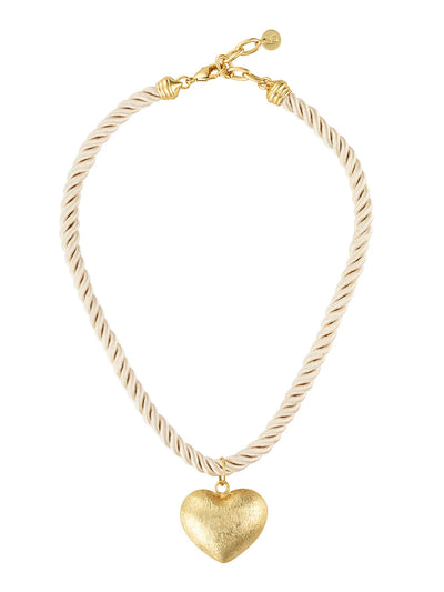 Mesa Heart Pendant Rope Necklace