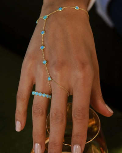 Mojave Blue Opal Hand Chain
