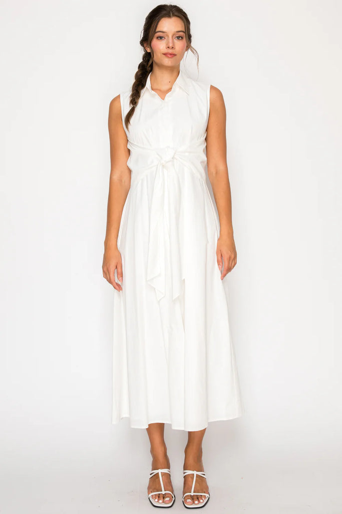 white poplin shirt dress NPU-Michelle-202240 Sweetheart Puff Sleeve Floral flounced sleeves Calf Width:41cm
