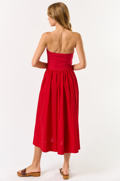 Strapless Cotton Midi