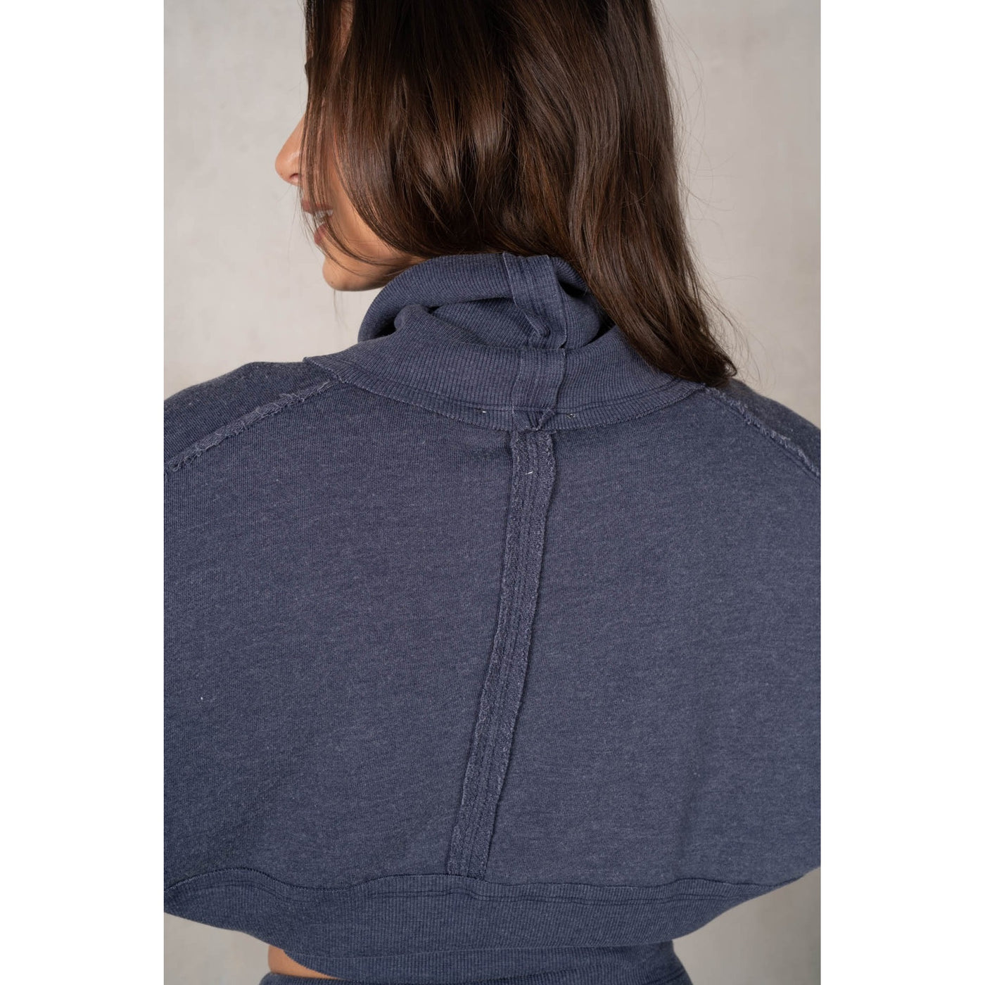 Terry Rib Turtleneck Sweatshirt