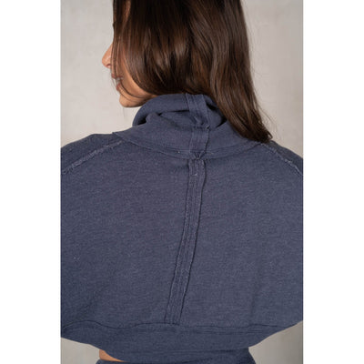 Terry Rib Turtleneck Sweatshirt