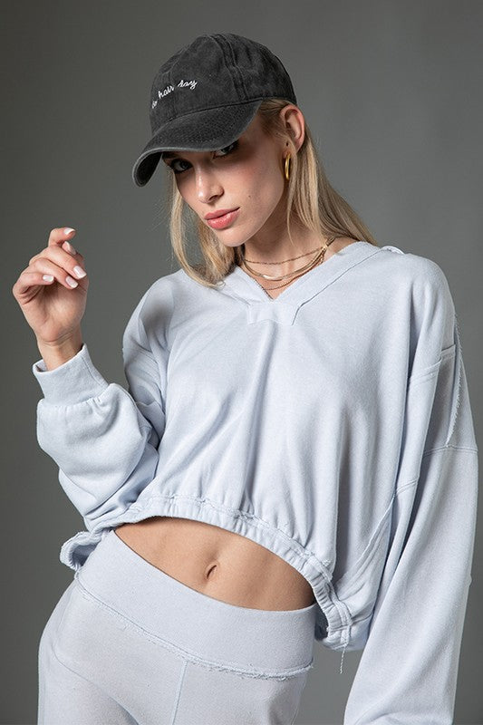 Cotton Terry Slouchy Top