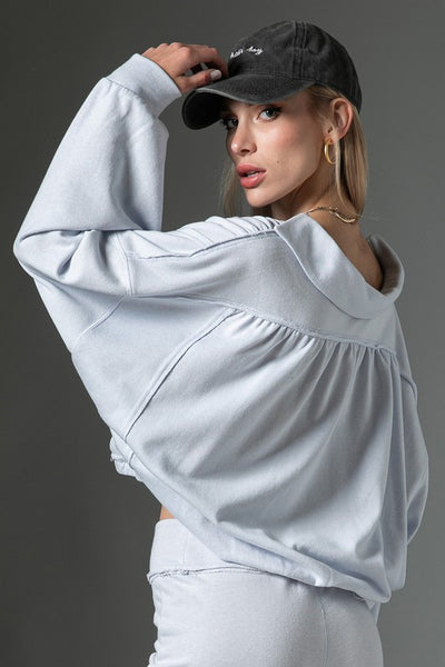 Cotton Terry Slouchy Top