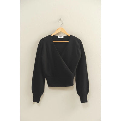 Surplice V Neck Sweater