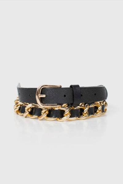 Vintage Chain & Leather Belt