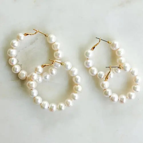 Multi Pearl Hoops