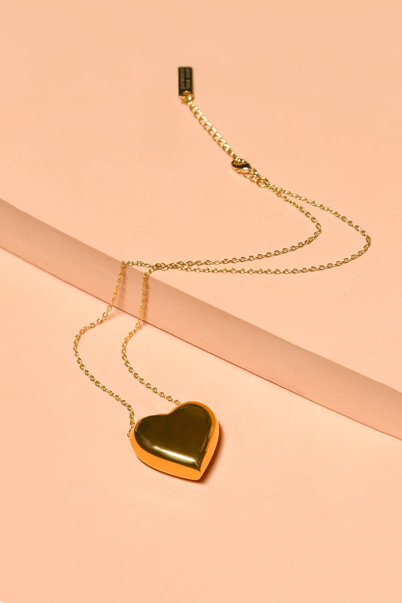 Can't Heartly Wait Necklace - 18K Gold Plated