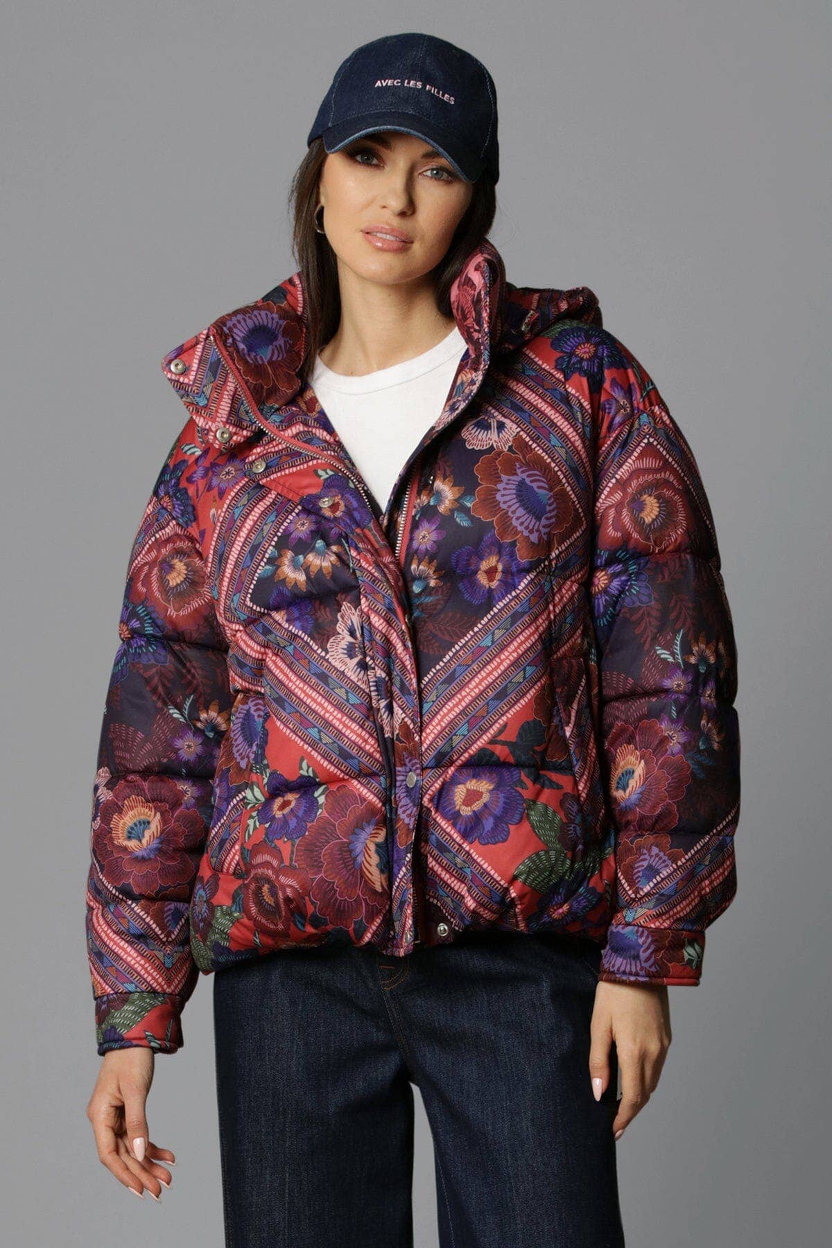 Thermal Puff™ Hooded Patchwork Puffer Coat: Lolita Patchwork