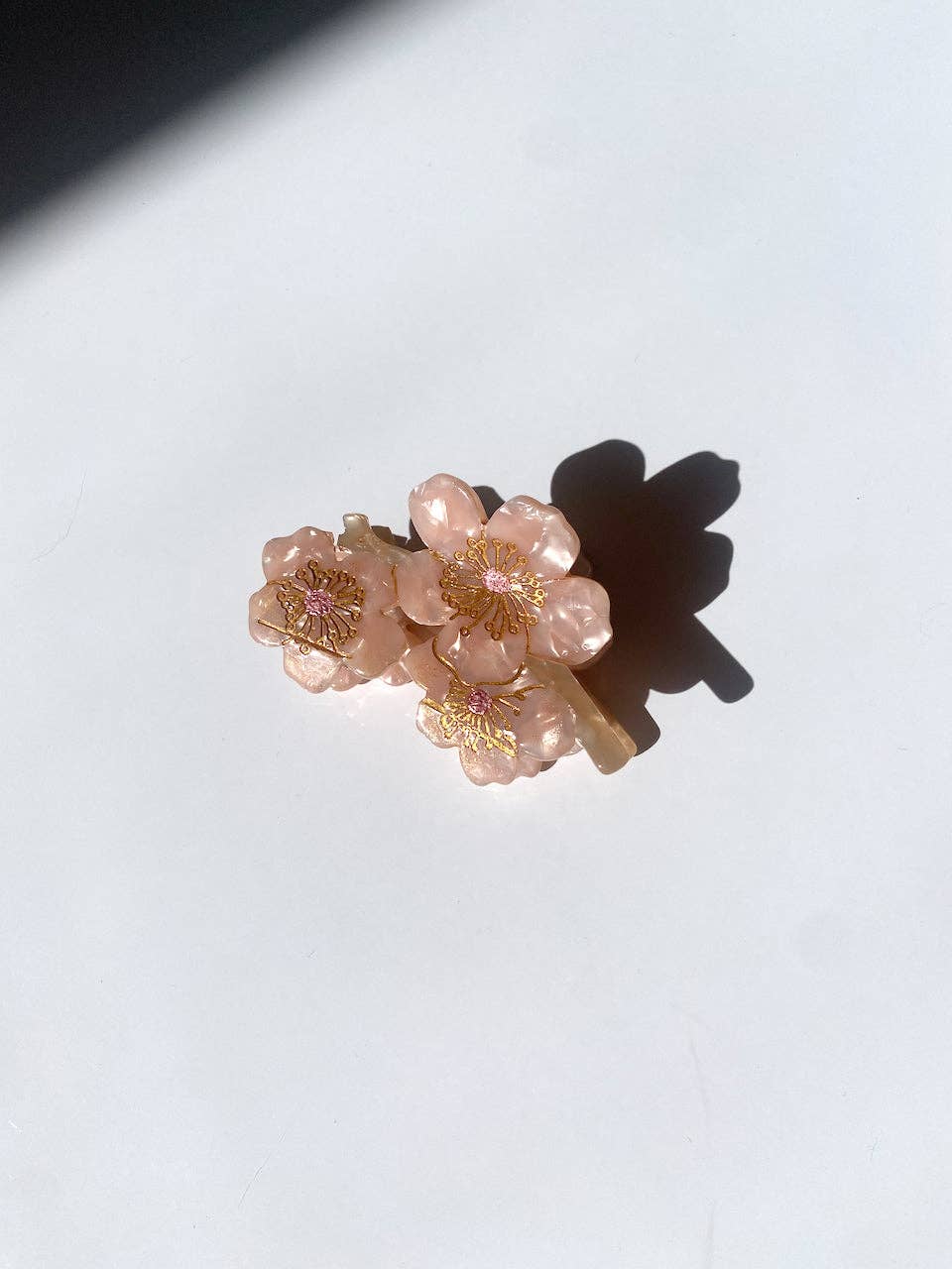 Hand-painted Cherry Blossoms Flower Claw Hair Clip | Eco-Fri
