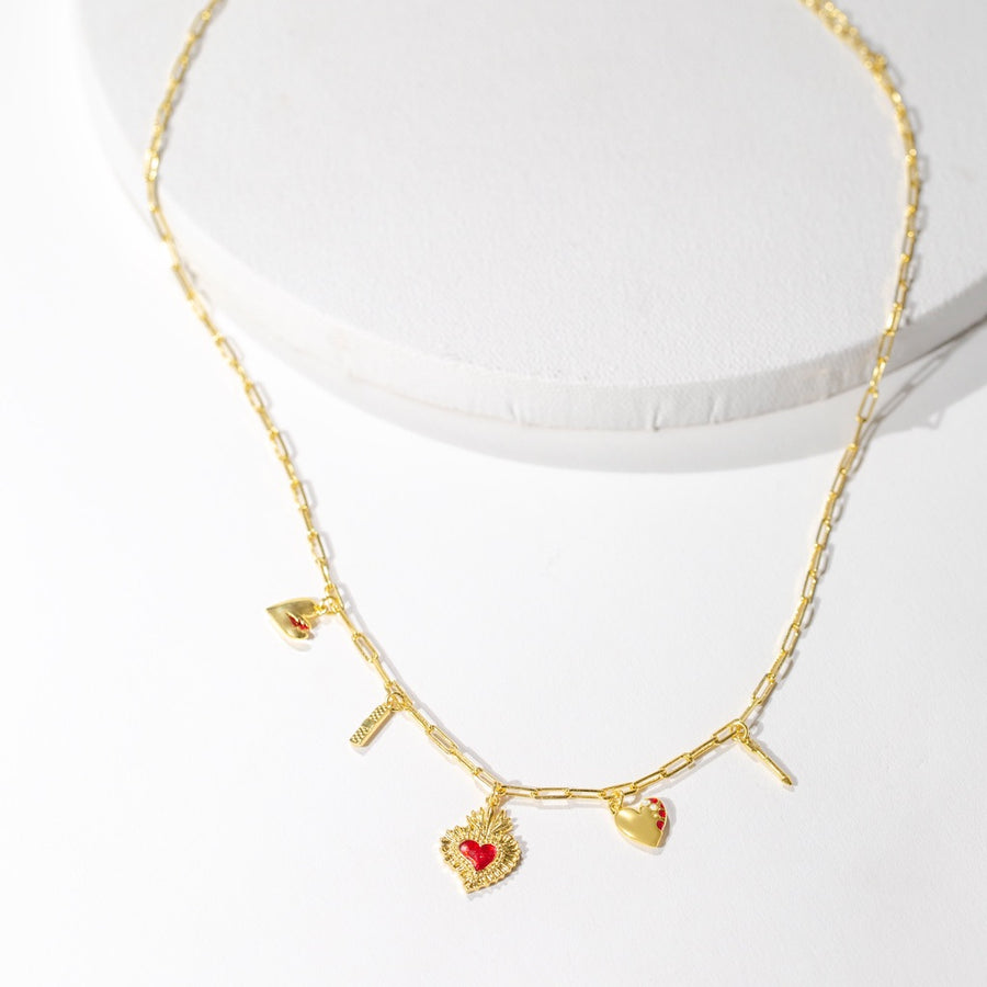 Heart Phases Charm Necklace