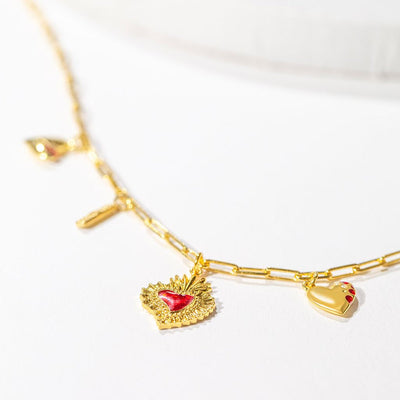Heart Phases Charm Necklace