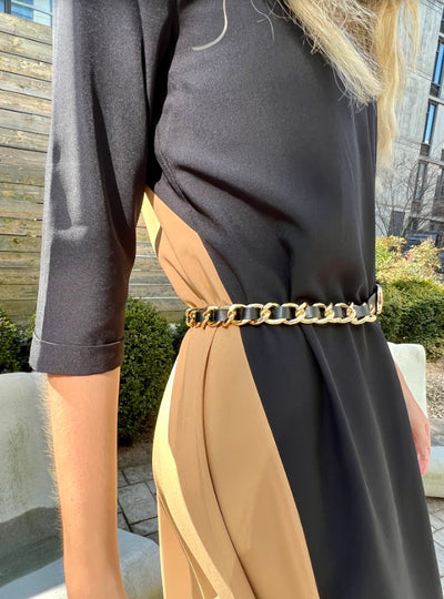 Vintage Chain & Leather Belt