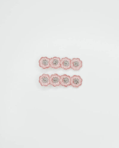 Crochet Daisy Hair Clips | Denim + Daisy