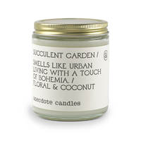 Succulent Garden (Floral & Coconut) Glass Jar Candle