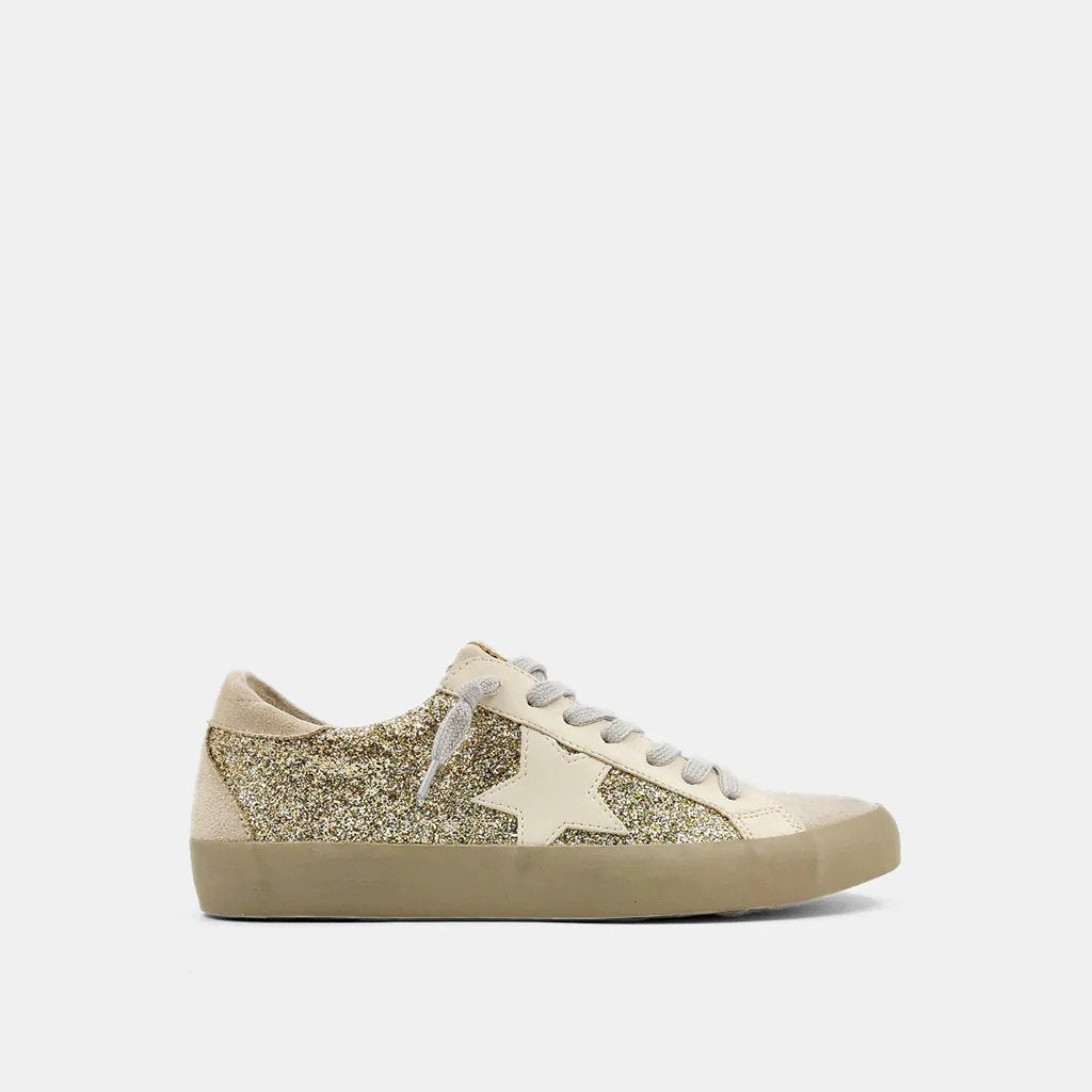 Paula Sneaker | Gold Glitter