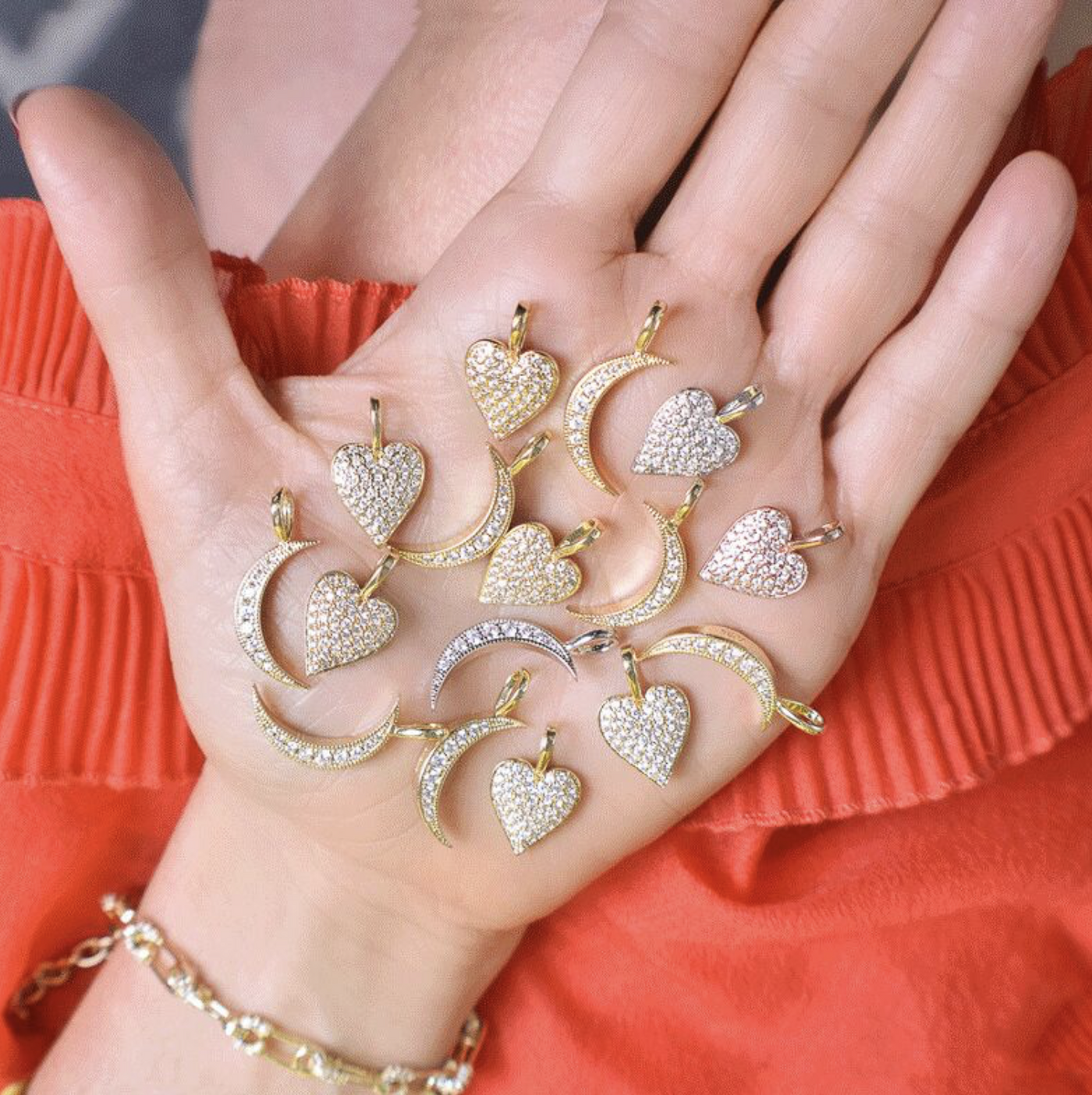 Melinda Maria Mini Double Sided Heart Charm