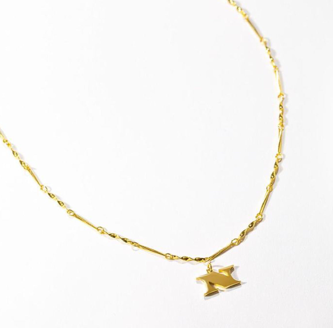 Fortune + Frame Initial Necklace