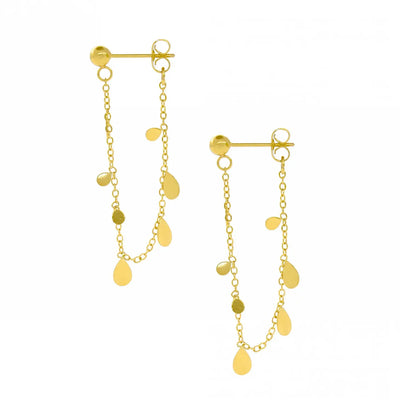 Miranda Gold Chain Teardrop Earrings