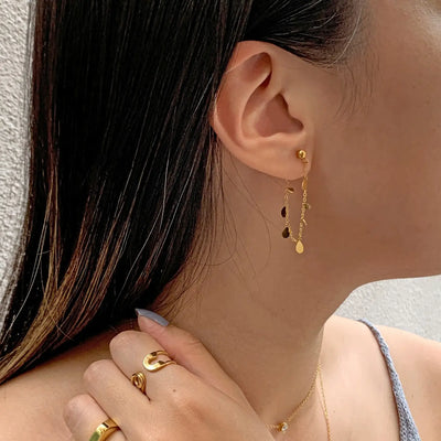 Miranda Gold Chain Teardrop Earrings