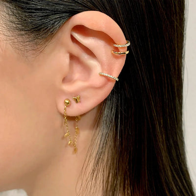 Miranda Gold Chain Teardrop Earrings
