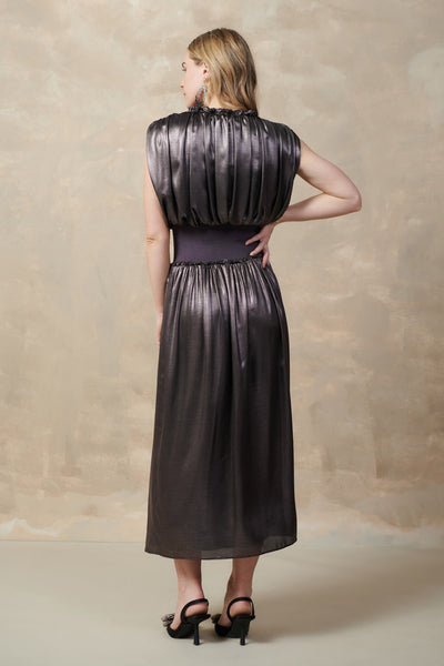 Shirred Midi Dress