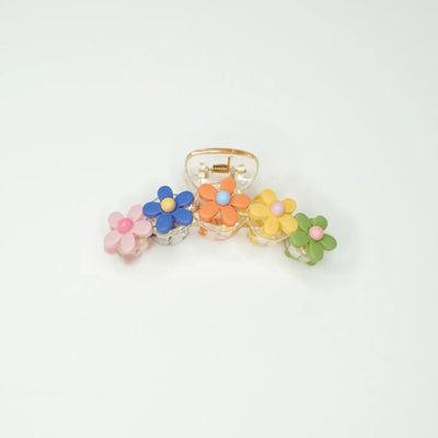 Rainbow Flowers Hair Claw | Denim + Daisy