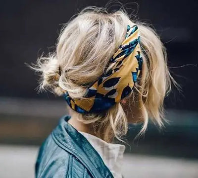 Upcycled Silk Scarf/Head Wrap
